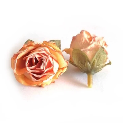 Vintage rózsafej, kicsi - hamvas rózsa-barack