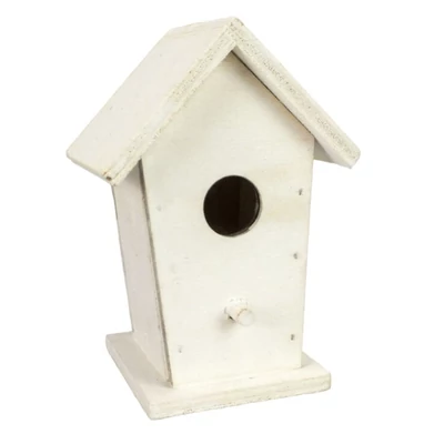 Színes fa madáretető, 10cm - fehér Színes fa madáretető, 10cm - fehér