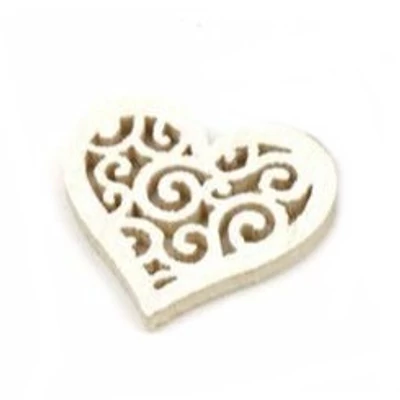 Inda mintás fa szív kicsi - Fehér