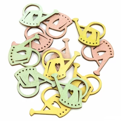 Pasztel színű fa locsoló kanna - 1db Pasztel színű fa locsoló kanna - 1db