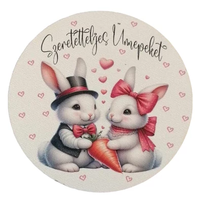 Szeretetteljes Ünnepeket táblácska, nyuszis