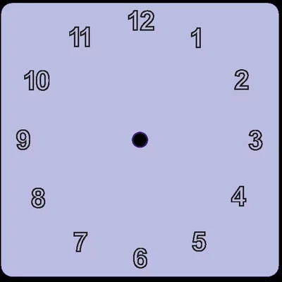 Fa óralap négyzet arab számmal, 15 cm-es