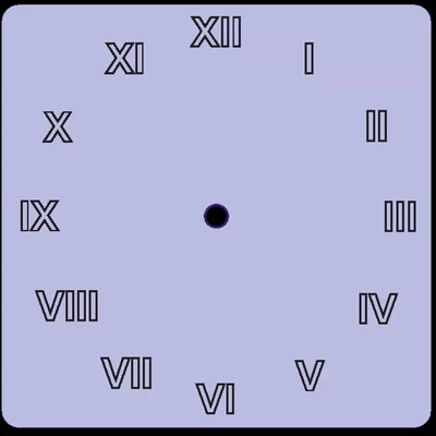 Fa óralap négyzet római számmal, 15 cm-es