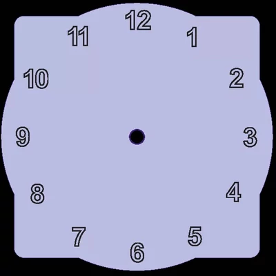 Fa óralap hullámos arab számmal, 15 cm-es