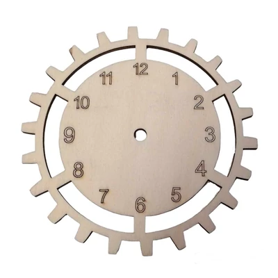 Fa óralap fogaskerék arab számmal 15cm