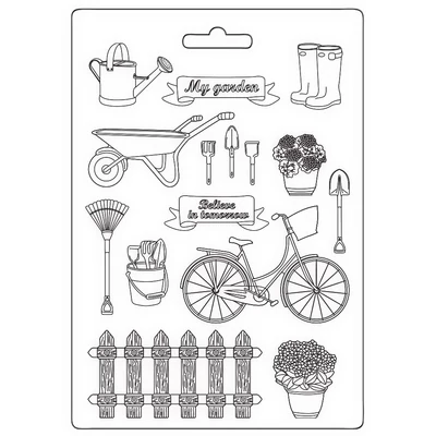 Lágy PVC öntőforma, A5 - Kert