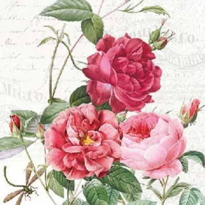 Koktél szalvéta - Három rózsa