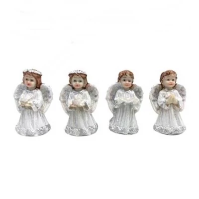 Angyalka fehér, ezüst glitteres - 1db Angyalka fehér, ezüst glitteres - 1db