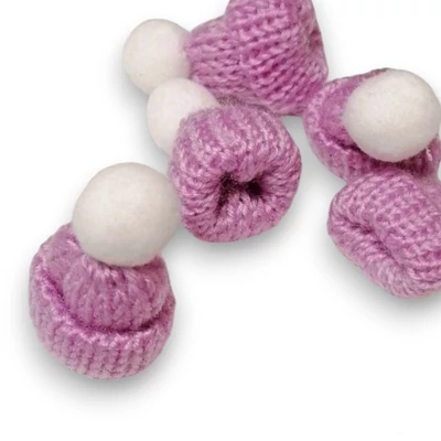 Mini kötött sapka, lila 1db