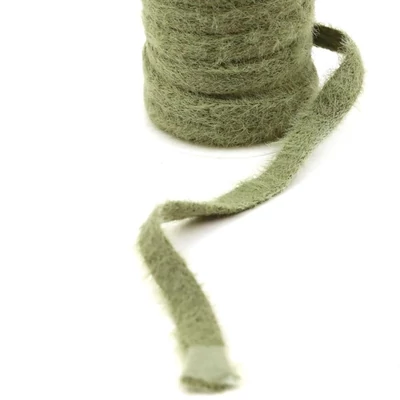 Bolyhos textil szalag- Zöld - 1cm széles  Bolyhos textil szalag- Zöld - 1cm széles
