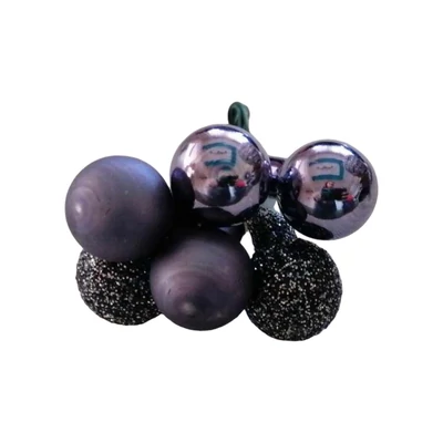Üveggömb betűző  szett 1,5cm fényes-matt-glitteres sötétlila