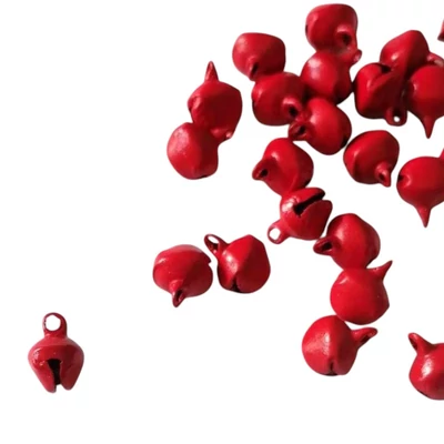 Gömbcsengő piros, kicsi 1cm - 1db