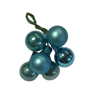 Üveggömb betűző  szett 1,5cm fényes-matt-opál türkizkék