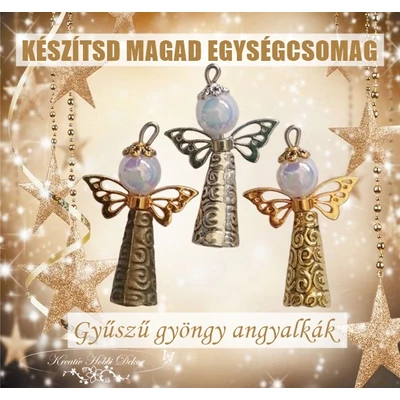 Készítsd magad egységcsomag - Gyűszűszoknyás gyöngy angyalkák Készítsd magad egységcsomag - Gyűszűszoknyás gyöngy angyalkák
