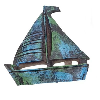 Vitorláshajó kékes-mohászöld, poly