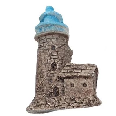 Világítótorony kőfallal poly, ragasztható