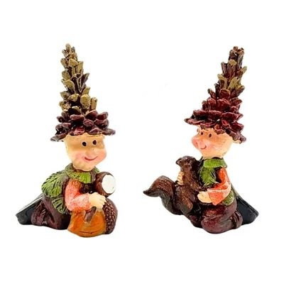 Toboz süveges őszi figura makkal/mókussal - 1db Toboz süveges őszi figura makkal/mókussal - 1db