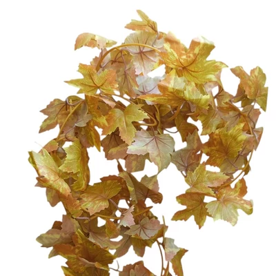 Szőlőlevél girland, sárgás