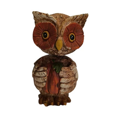 Bagoly figura tökkel, mozgó fejű