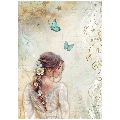 Rizspapír A4 - Masquerade lady butterfly
