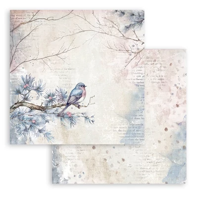 Kétoldalas scrapbook papír 30,5X30,5cm - Happiness dewdrops birds