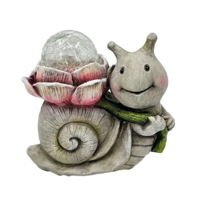 Csiga virággal, LED-es gömbbel