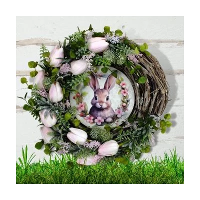 Készítsd magad dekor csomag  - Húsvéti tulipános kopogtató 30cm