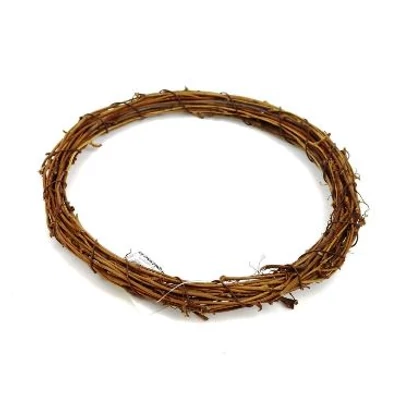 Szőlővessző  koszorú, barna 20cm