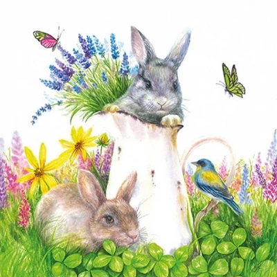 Szalvéta - Nyuszika kannában