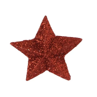 Kicsi csillag, öntapis, poly - piros glitteres Kicsi csillag, öntapis, poly - piros glitteres