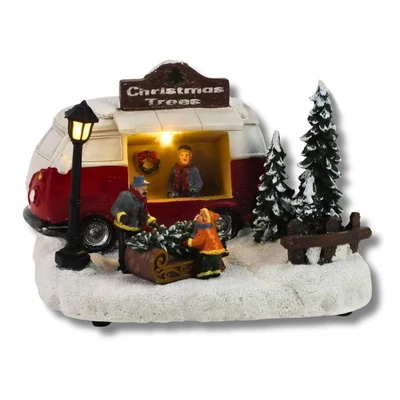 Havas karácsonyfa árus életkép