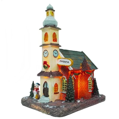  Színes világítós karácsonyi templom