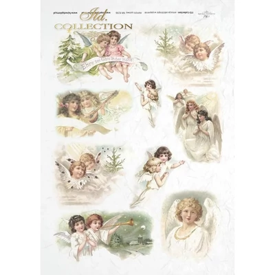 Rizspapír A4 - angyalok