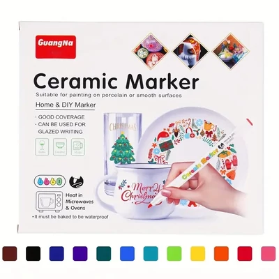 Kerámia-orcelán marker filctoll 12db-os készlet