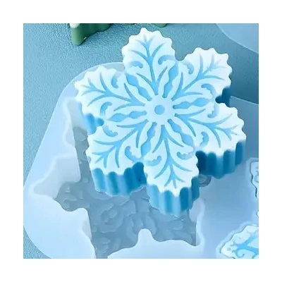 Szilikon gyertyatartó forma, hópehely - A