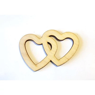Fafigura - Natúr fa dupla szív