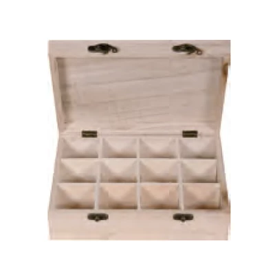 12 rekeszes teafiltertartó fadoboz 12 rekeszes teafiltertartó fadoboz