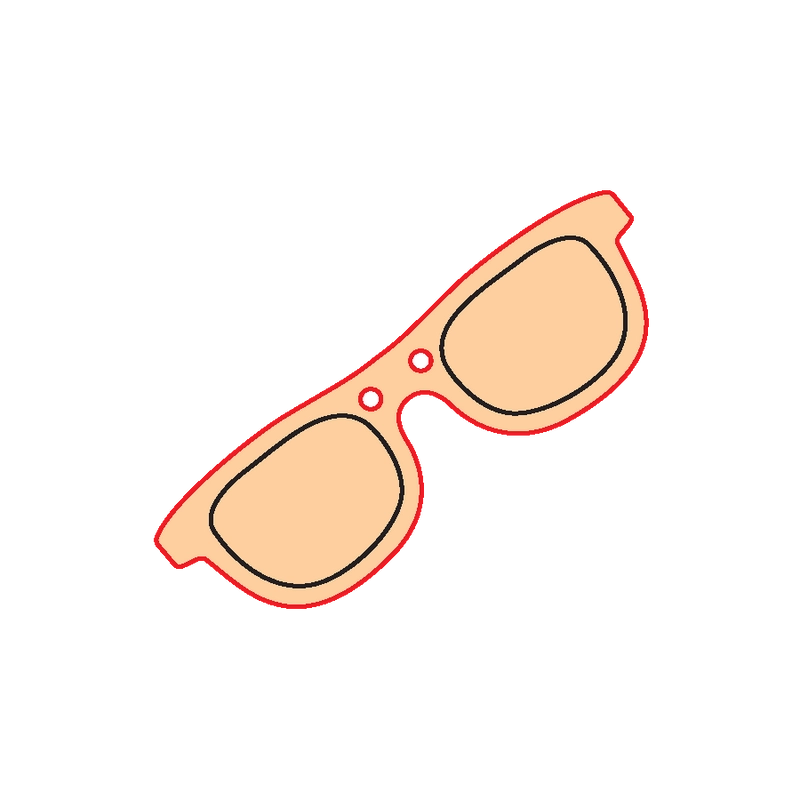 Mini Gomb Fafigura - Napszemüveg