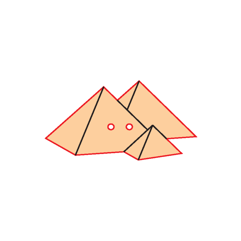 Mini Gomb Fafigura - Piramis