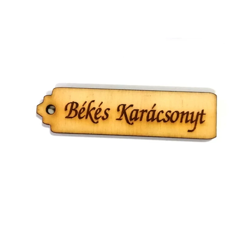 Békés Karácsonyt tábla 6,5cm