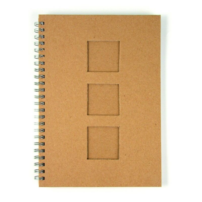Jegyzetfüzet paszpartus borítóval, 3 négyzet, A5, 60 lap, 70 g/m2