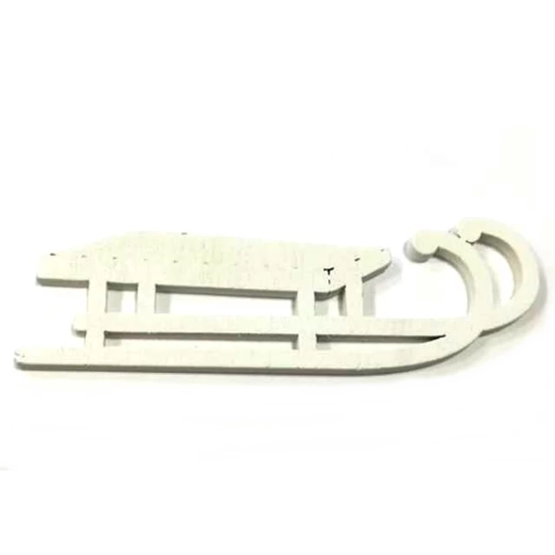 Szánkó fafigura 8cm fehér