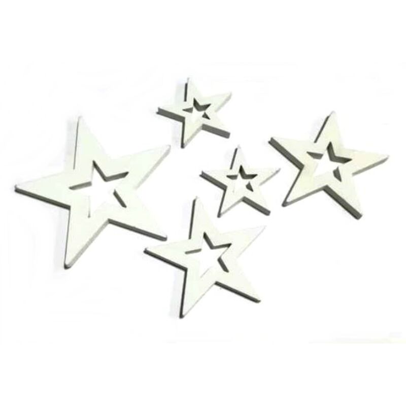 Fafigura - Fehér Lyukas csillagok, szett