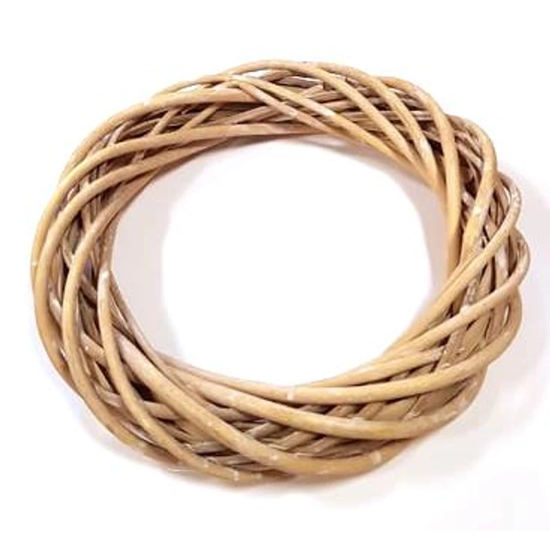 Vessző  koszorú natur színű 25cm
