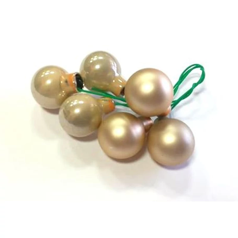 Üveggömb betűző  szett 2cm pezsgő