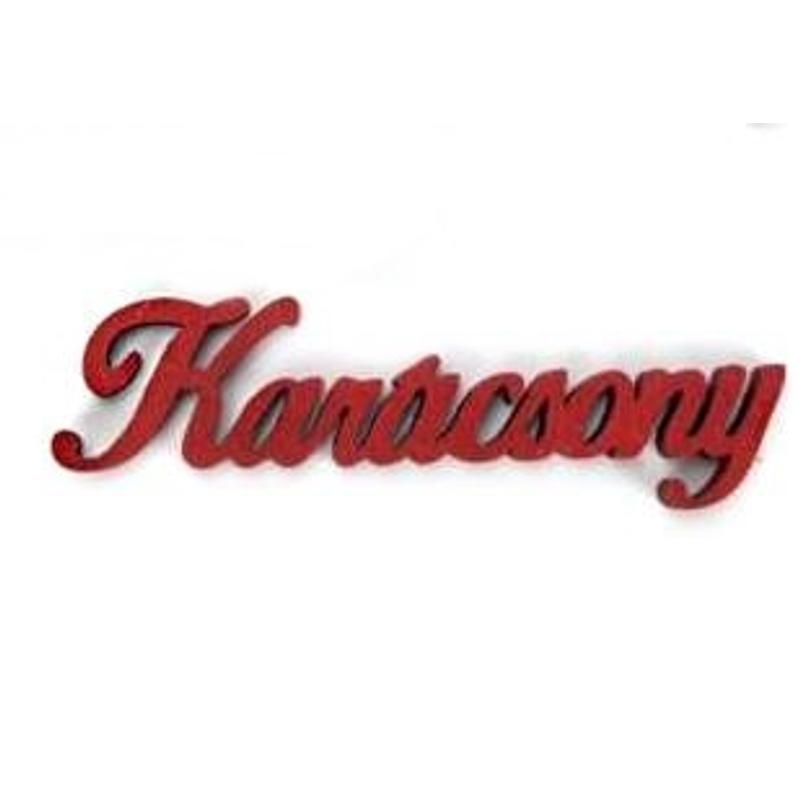 Karácsony felirat, piros