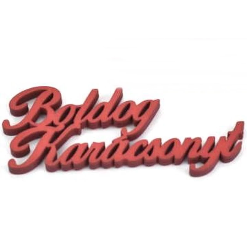 Boldog karácsonyt felirat piros 10cm