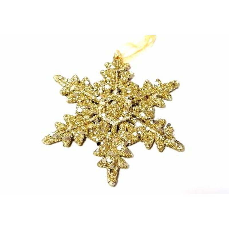 Glitteres hópihe akasztós 12 cm, arany