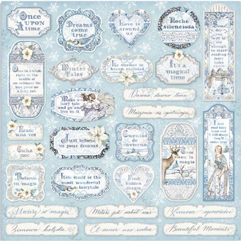 Scrapbook papír 30x30 cm -  "Téli mesék" 10féle/cs
