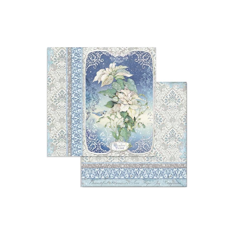 Scrapbook papír 30x30 cm -  "Téli mesék" 10féle/cs